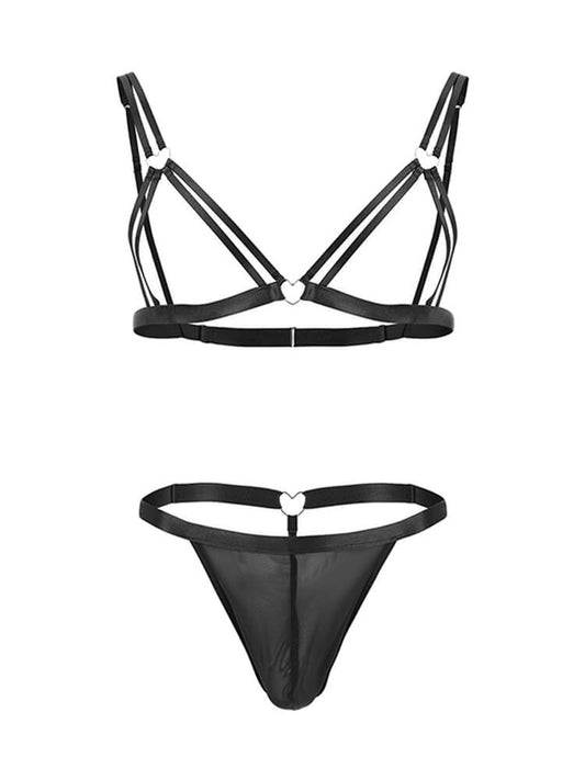 Men's Sexy Elastic Bondage-Style Underwear Set