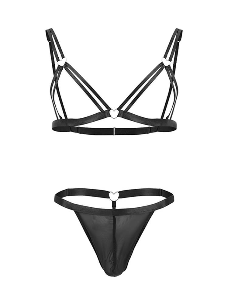 Men's Sexy Elastic Bondage-Style Underwear Set
