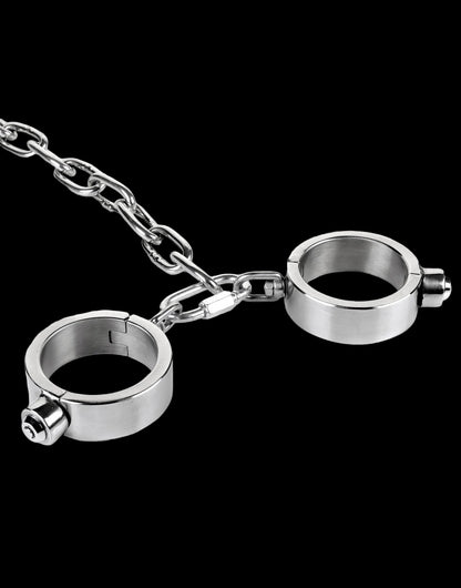 Stainless Steel Neck, Wrist, and Ankle Restraints (Push-Button Lock)