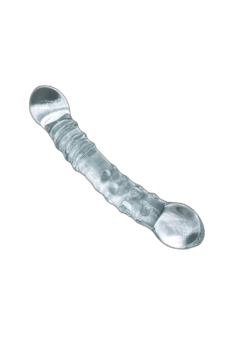 Glass Double Ended Textured Dildo