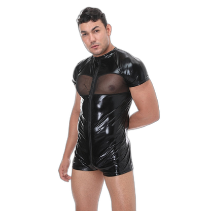 Faux Leather Fetish Bodysuit