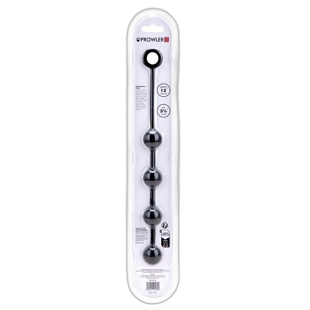 Prowler RED Silicone Anal Beads Black Small