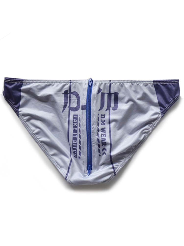 D.M Low Rise Sexy Zipper Briefs