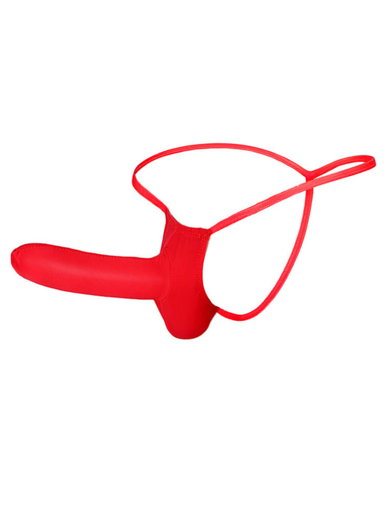 Men's Sexy Strapless Solid Color Thong