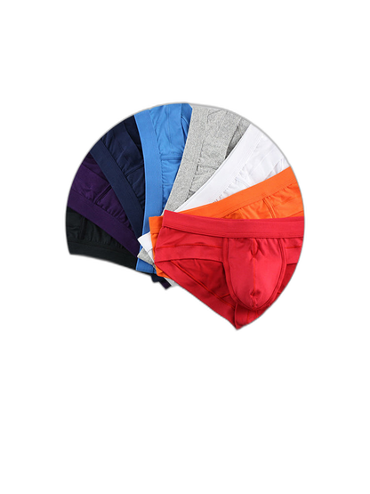 4 Pack Men's Solid Breathable Anti-Pinch Briefs