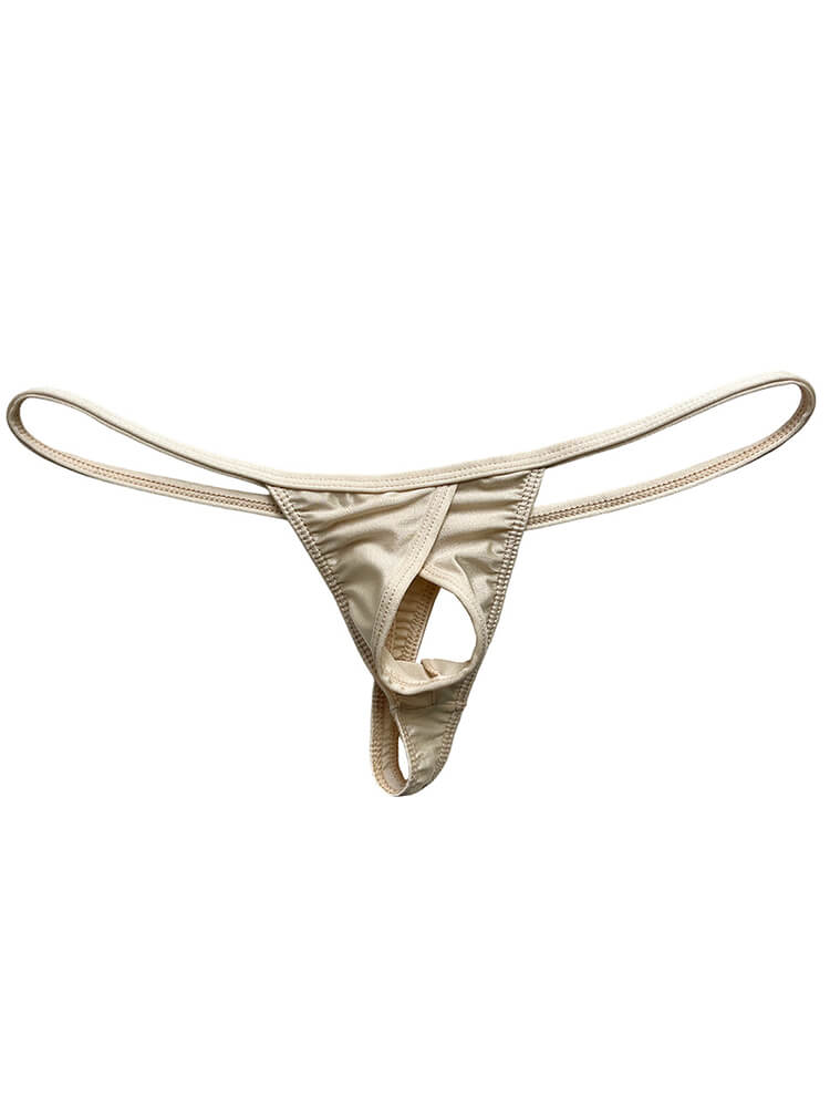 Men's Sexy Stretchy Nylon Low-Rise Thin Straps Thong