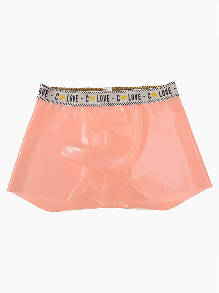 Men's Sexy Bullet-Separating Latex Boxer Briefs