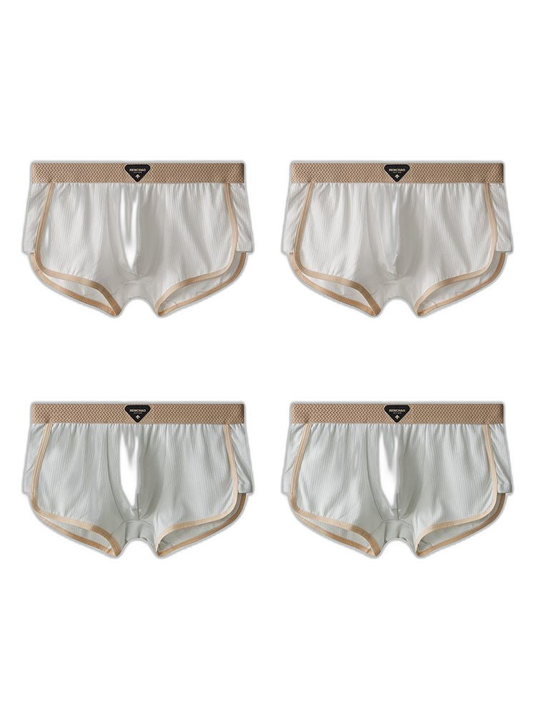 4 Pack Men's Ultra-Soft Premium Cotton Seamless Comfort Trunks