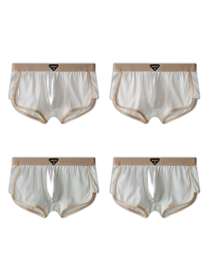 4 Pack Men's Ultra-Soft Premium Cotton Seamless Comfort Trunks