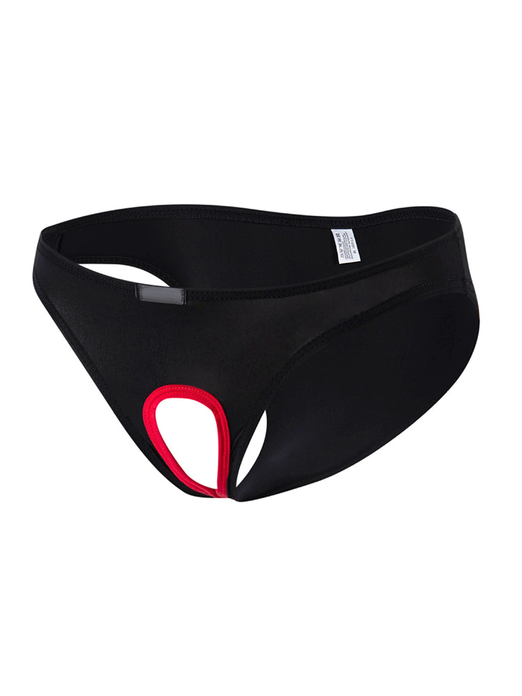 Men's Hollow Open File Ice Silk Briefs