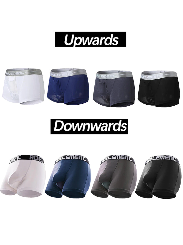 Aoelemen 2 Pack Modal Stretch Separate Pouch Boxer Briefs