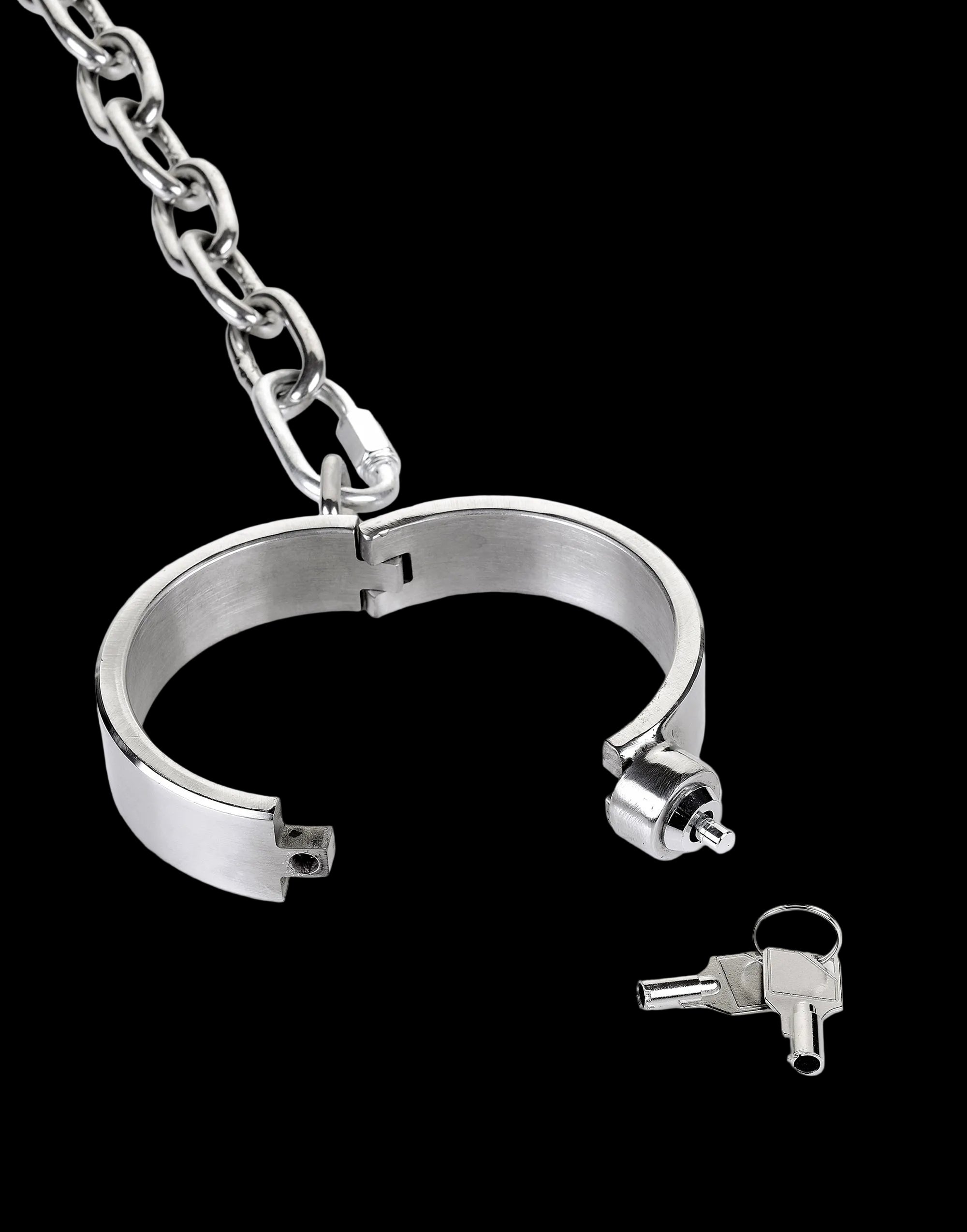 Stainless Steel Neck, Wrist, and Ankle Restraints (Push-Button Lock)