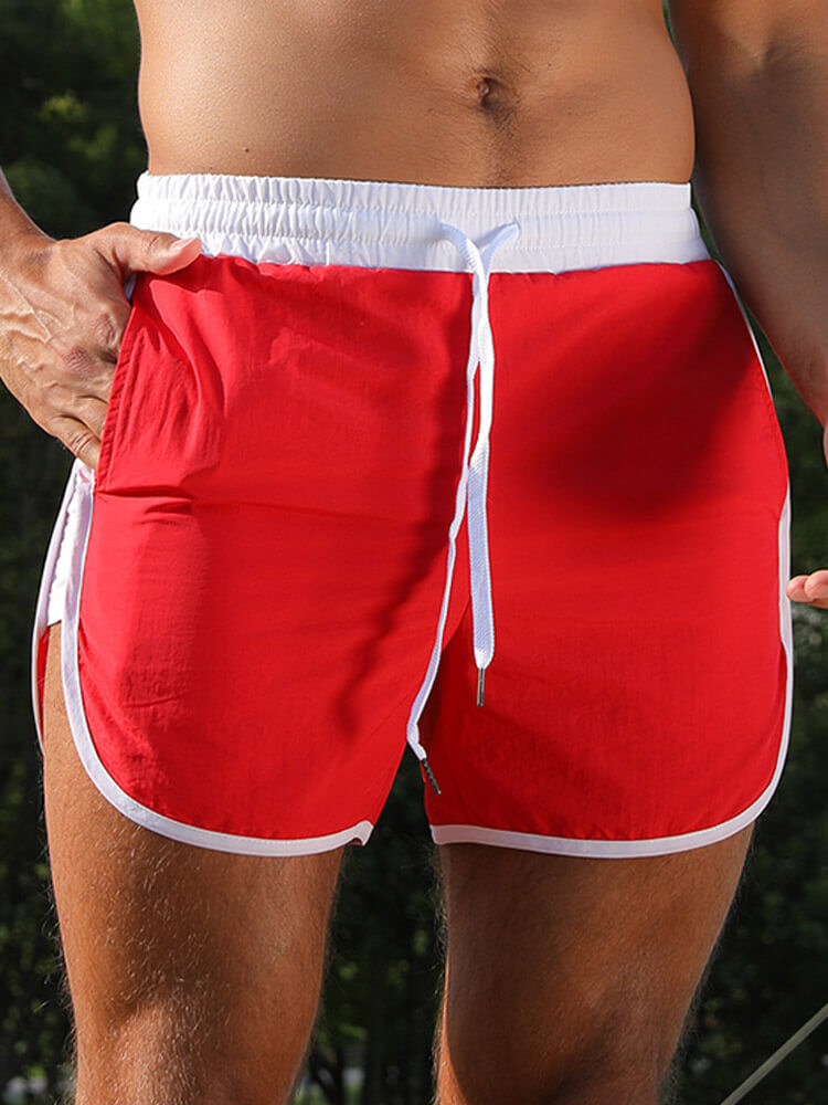 Men's Casual Beach Quick-Dry Patchwork Shorts