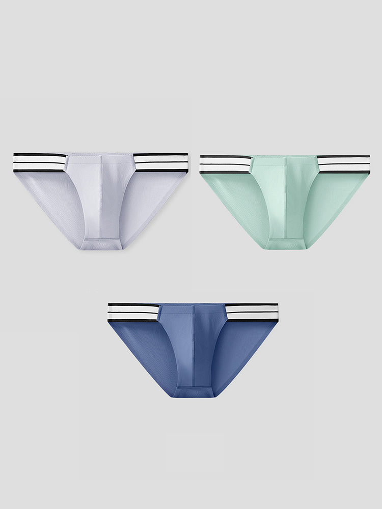 3 Pack Men’s Breathable Ice-Touch Athletic Briefs