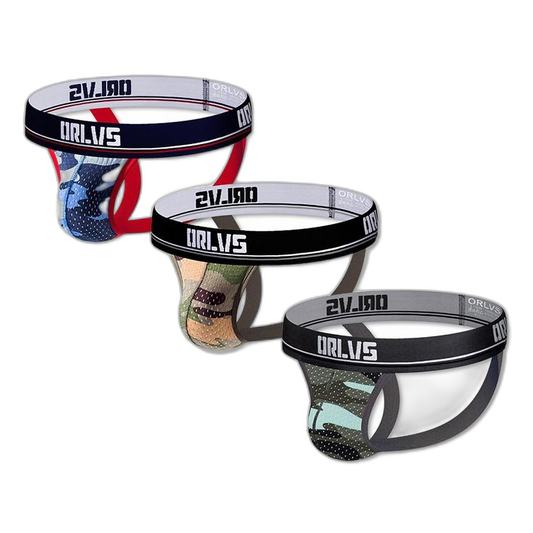 ORLVS Camouflage Mesh Jockstrap (3 Pack)