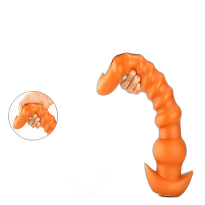 Cracker - Silicone Butt Plug - Deep Anal Sex Toy - Ribbed Anal Dildo - 3 Sizes
