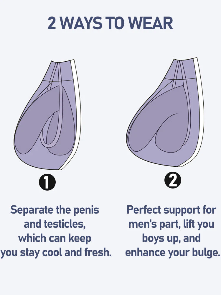 2 Pack Men's Large Pouch Casual Underwear