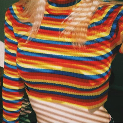 Rainbow Rush Turtleneck