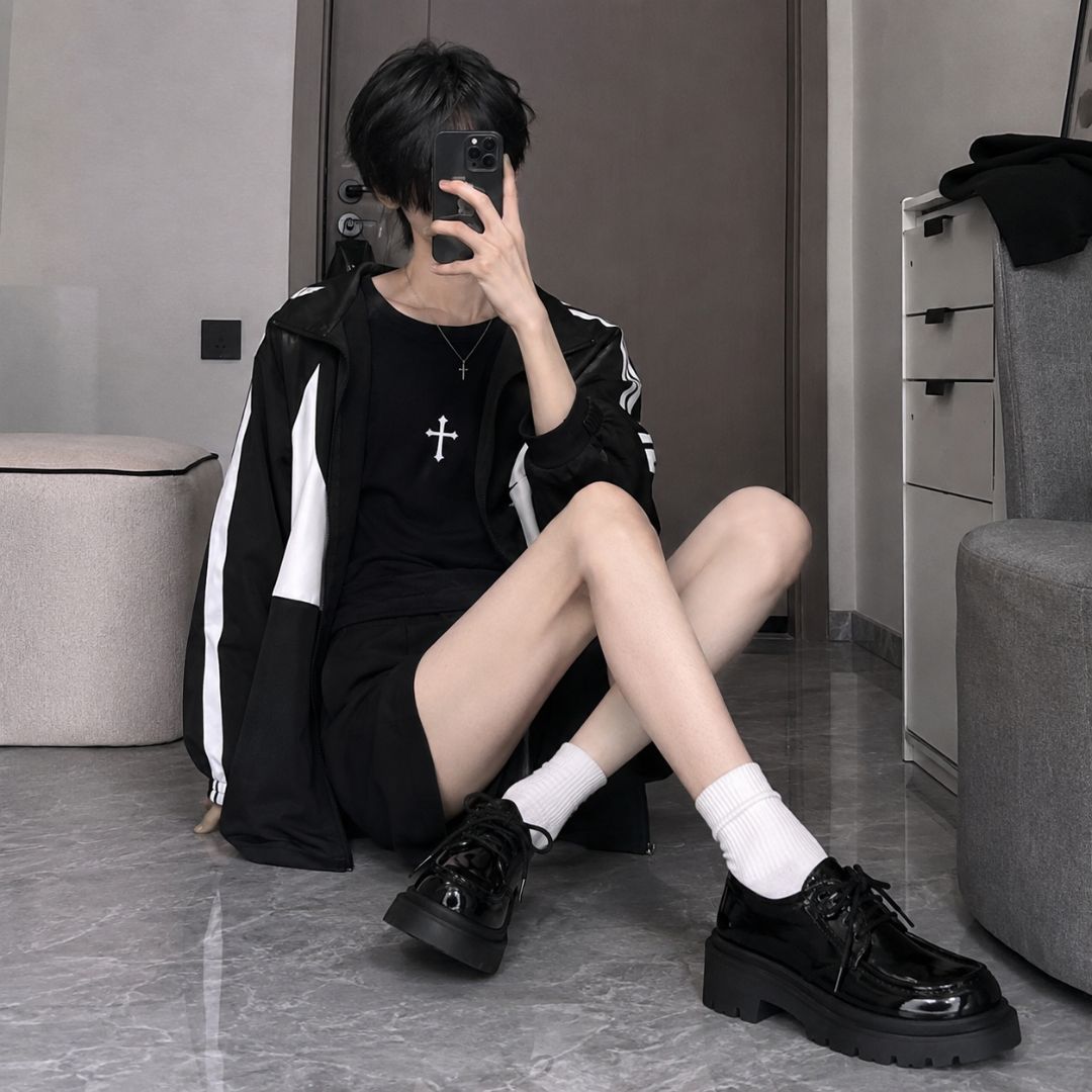 Midnight Oxford Platform Shoes