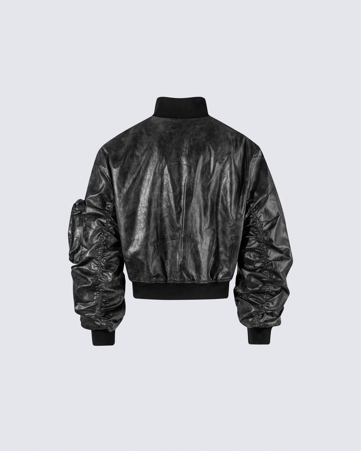 Padded Faux Leather  Jacket