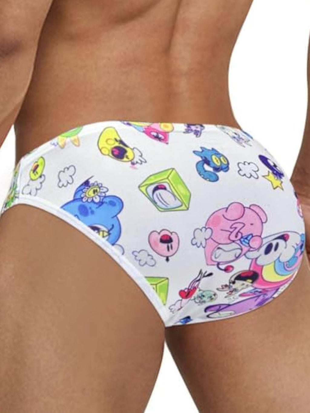2 Pack Men's Cartoon High-Cut Breathable Bikini