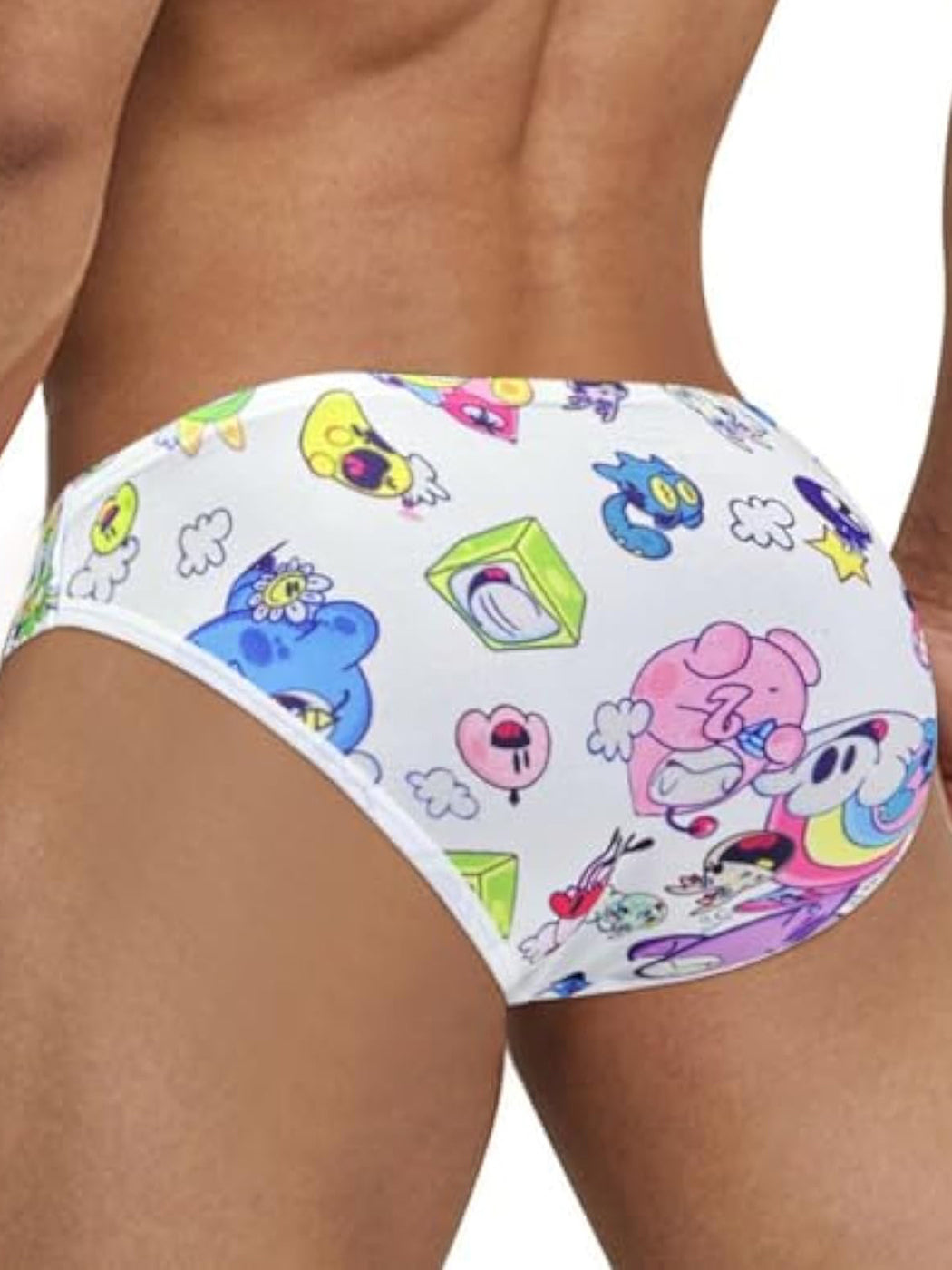 2 Pack Men's Cartoon High-Cut Breathable Bikini