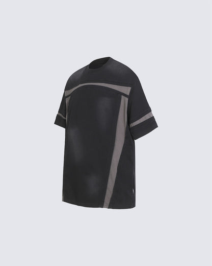 American Utility Contrast Panel Boxy New Tee