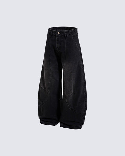 Washed Deconstructed Paneled Scythe Denim Pants