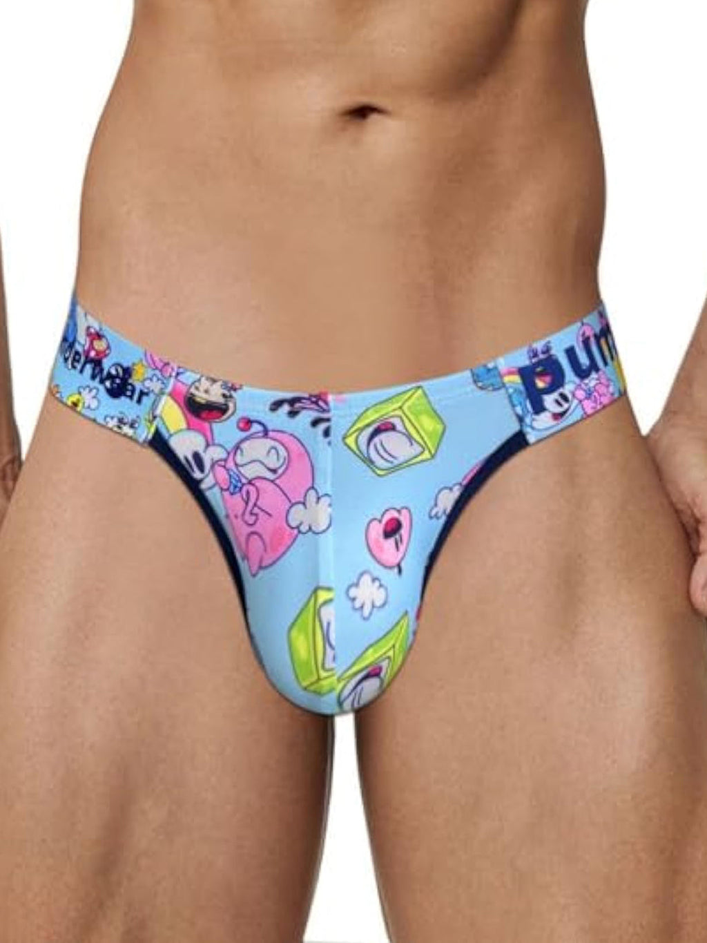 2 Pack Men's Cartoon High-Cut Breathable Bikini
