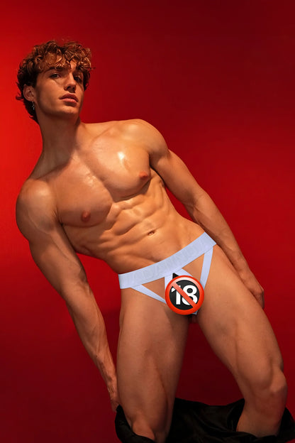Men's Party-Ready Lace-Up Thong with Sexy Low-Rise Fit