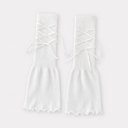 Sweetheart Lace-Up Leg Warmers