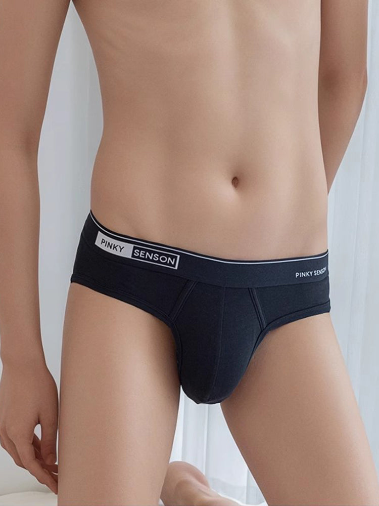4 Pack Men's Modal Skin-Friendly Solid Color Mid-Rise Briefs