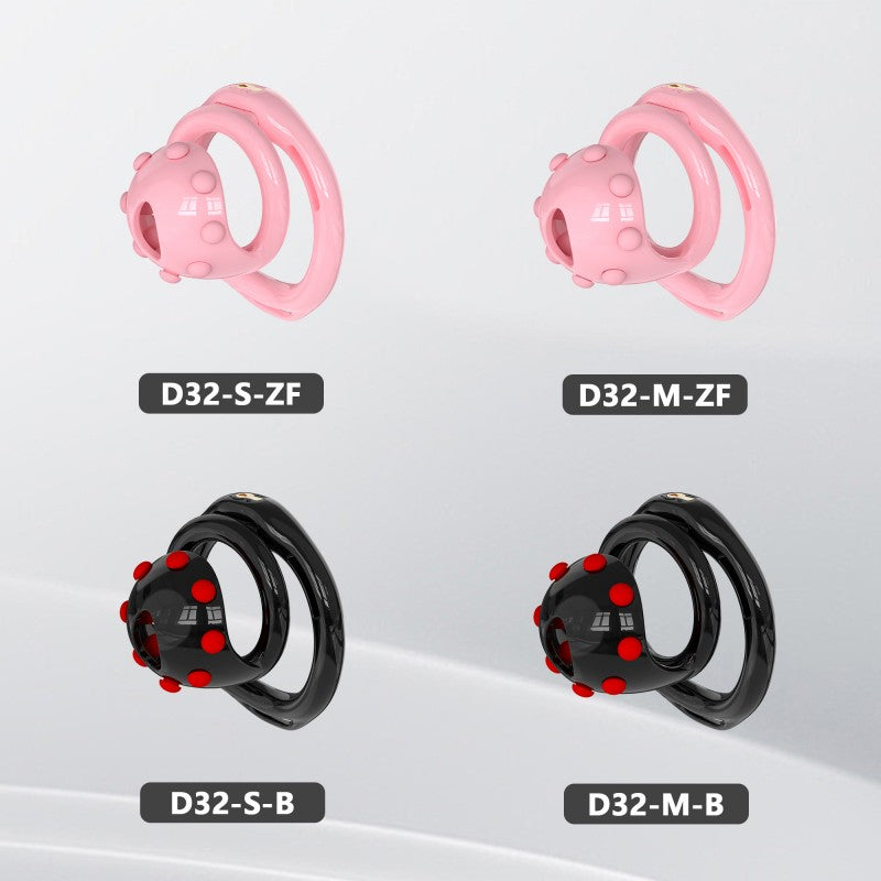 Adjustable Chastity Cage with Removable Silicone Studs | Remote Plug Compatible Locking Device