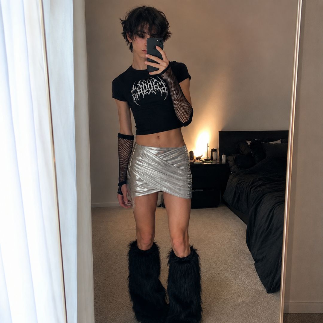 Silver Stardust Mini Skirt