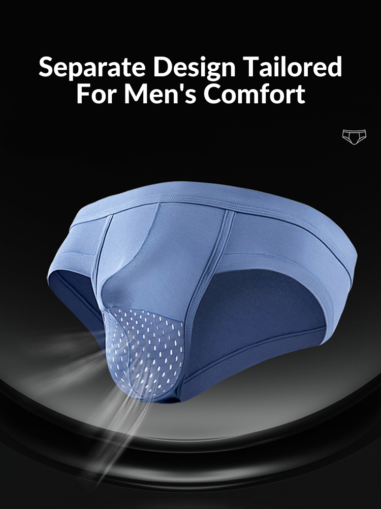 2 Pack Men's Breathable Pouch Separate Modal Briefs
