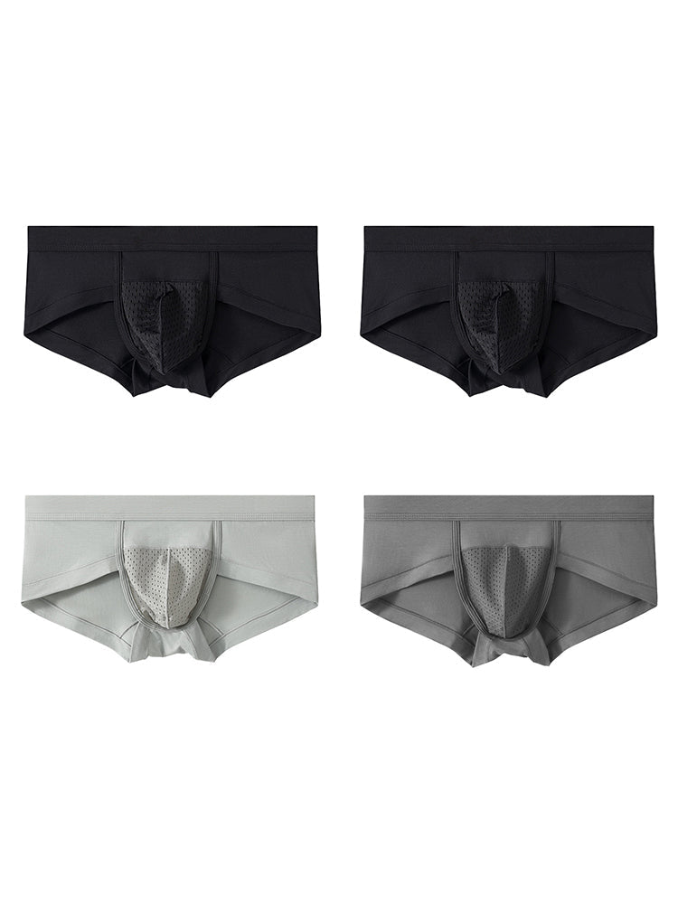 4 Pack Men’s U Convex Mesh Pouch Briefs