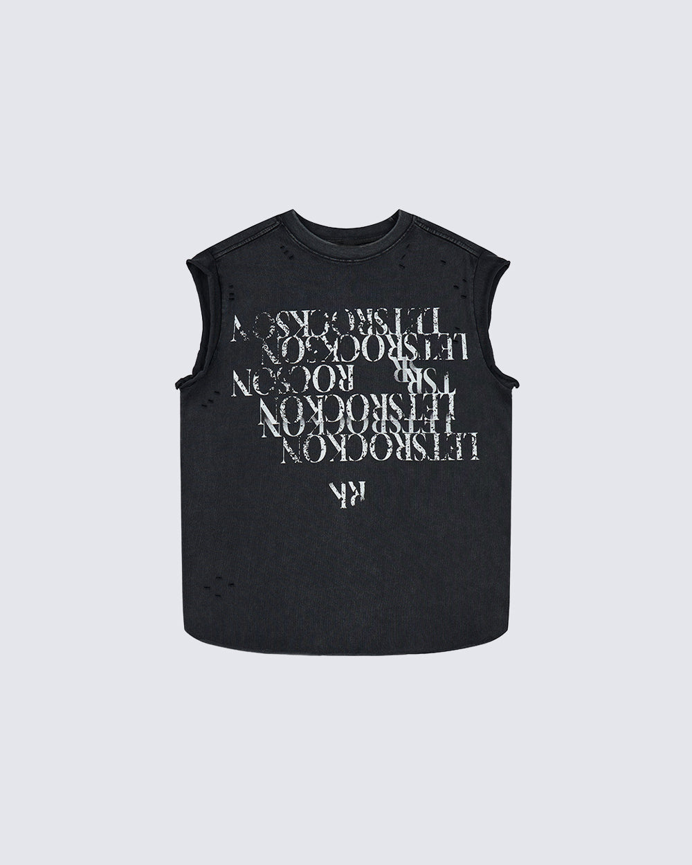 KIIKIO Vintage Washed Raw-Edge Graphic Tee