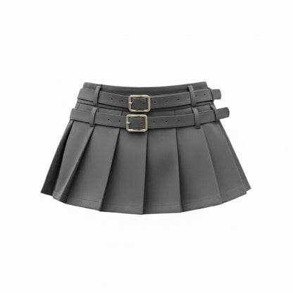 Femboy Essential Leather Pleated Skirt