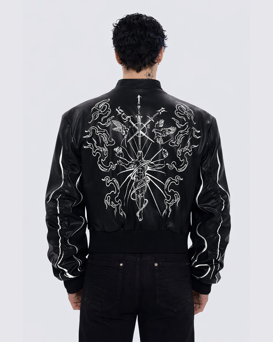 'Ascension Path' Embroidered Moto Jacket