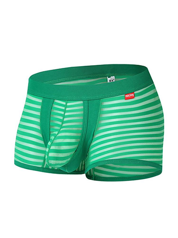 Men’s Sexy Striped Hollow Jockstrap With Separate Pouch