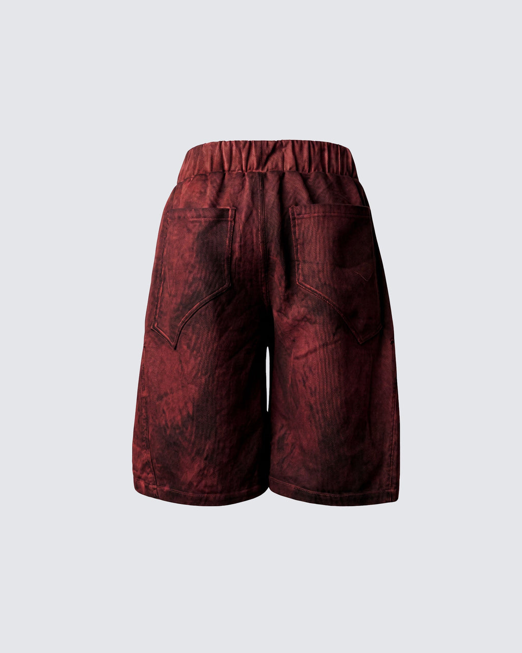 KIIKIO -New Washed Distressed Panel Drawstring Shorts