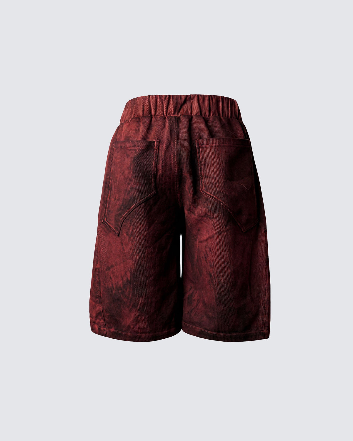 KIIKIO -New Washed Distressed Panel Drawstring Shorts