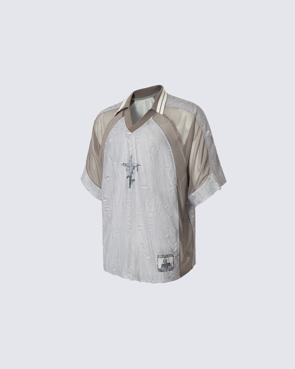 Wasteland Deconstructed Distressed Short Sleeve Tee New