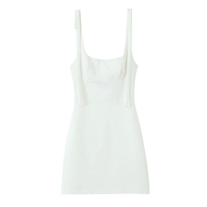Sweetheart Tie-Strap Mini Dress