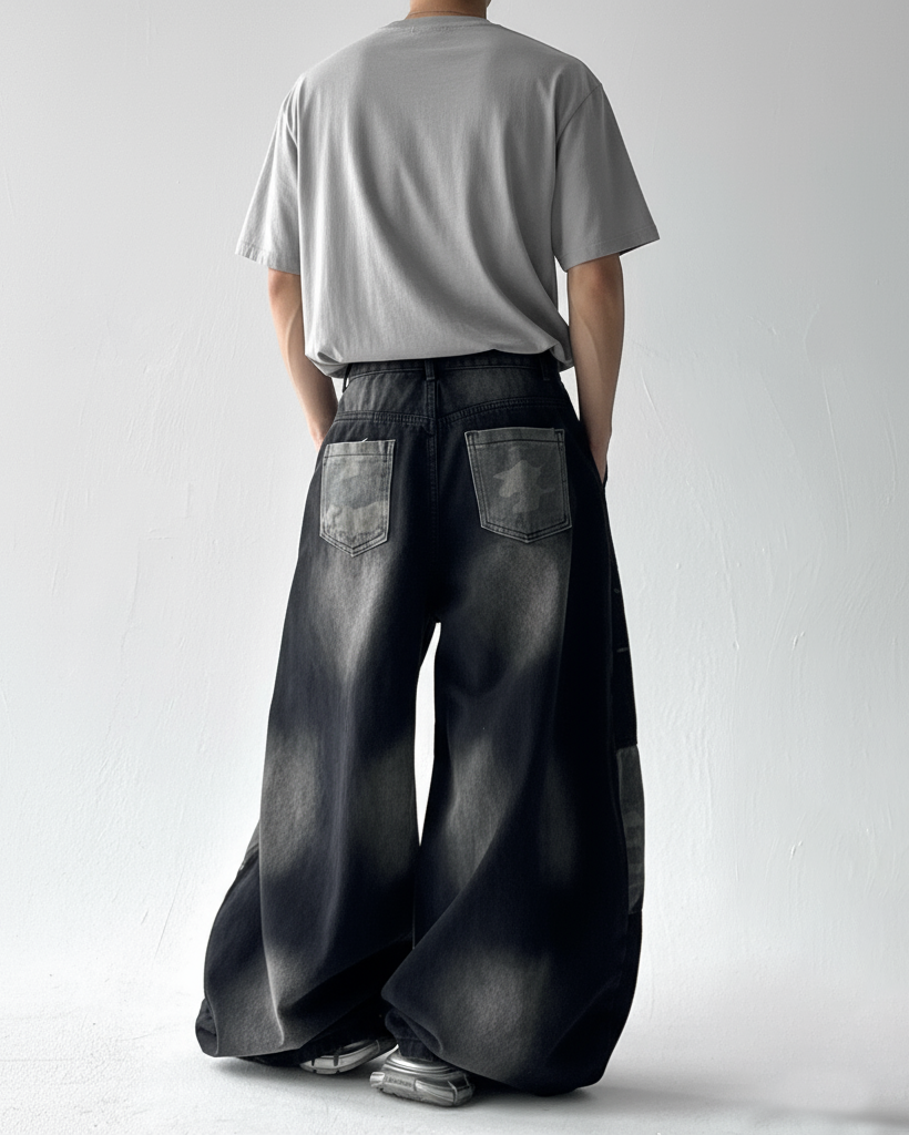 Vintage Camo Washed Blade Jeans