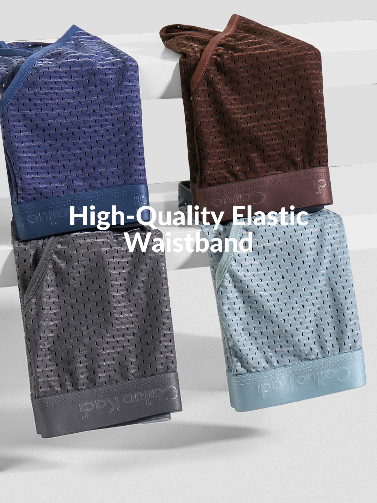 4 Pack Breathable Ice Silk Antibacterial Men's Briefs