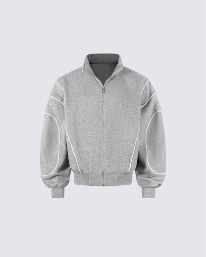 Loose-Fit Sweatpants with White Piping