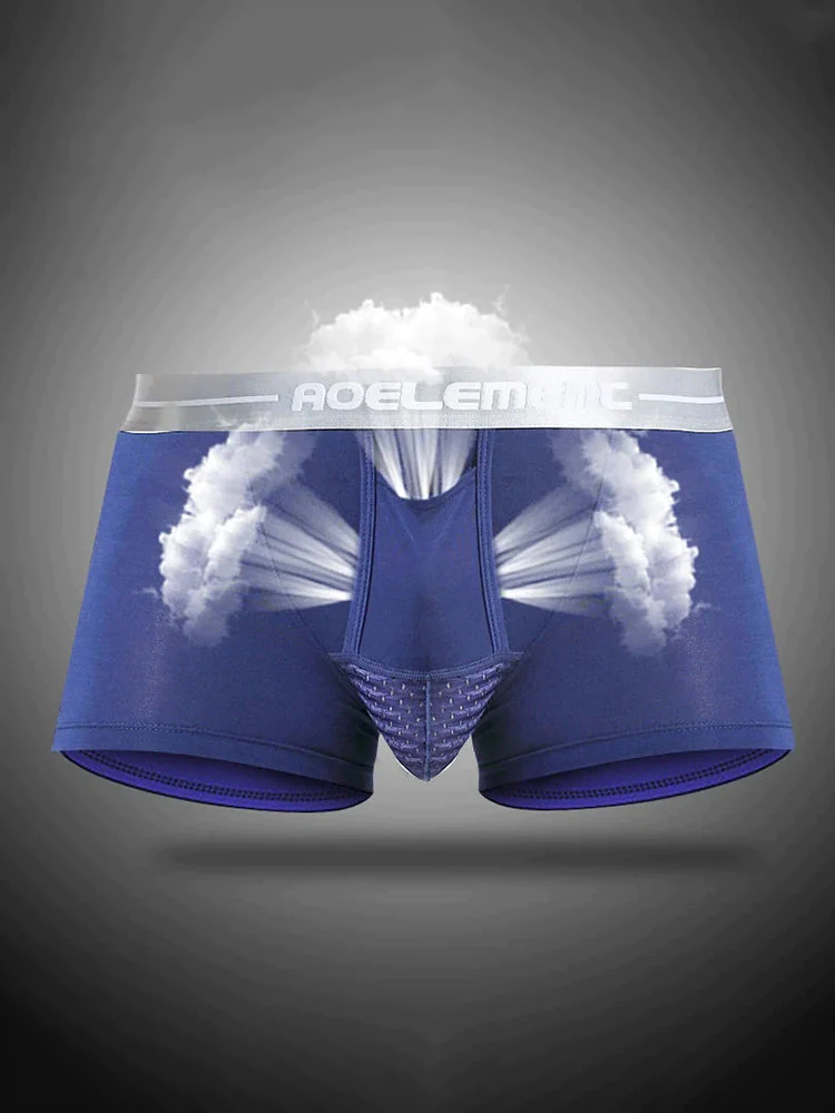 Aoelemen 2 Pack Modal Stretch Separate Pouch Boxer Briefs