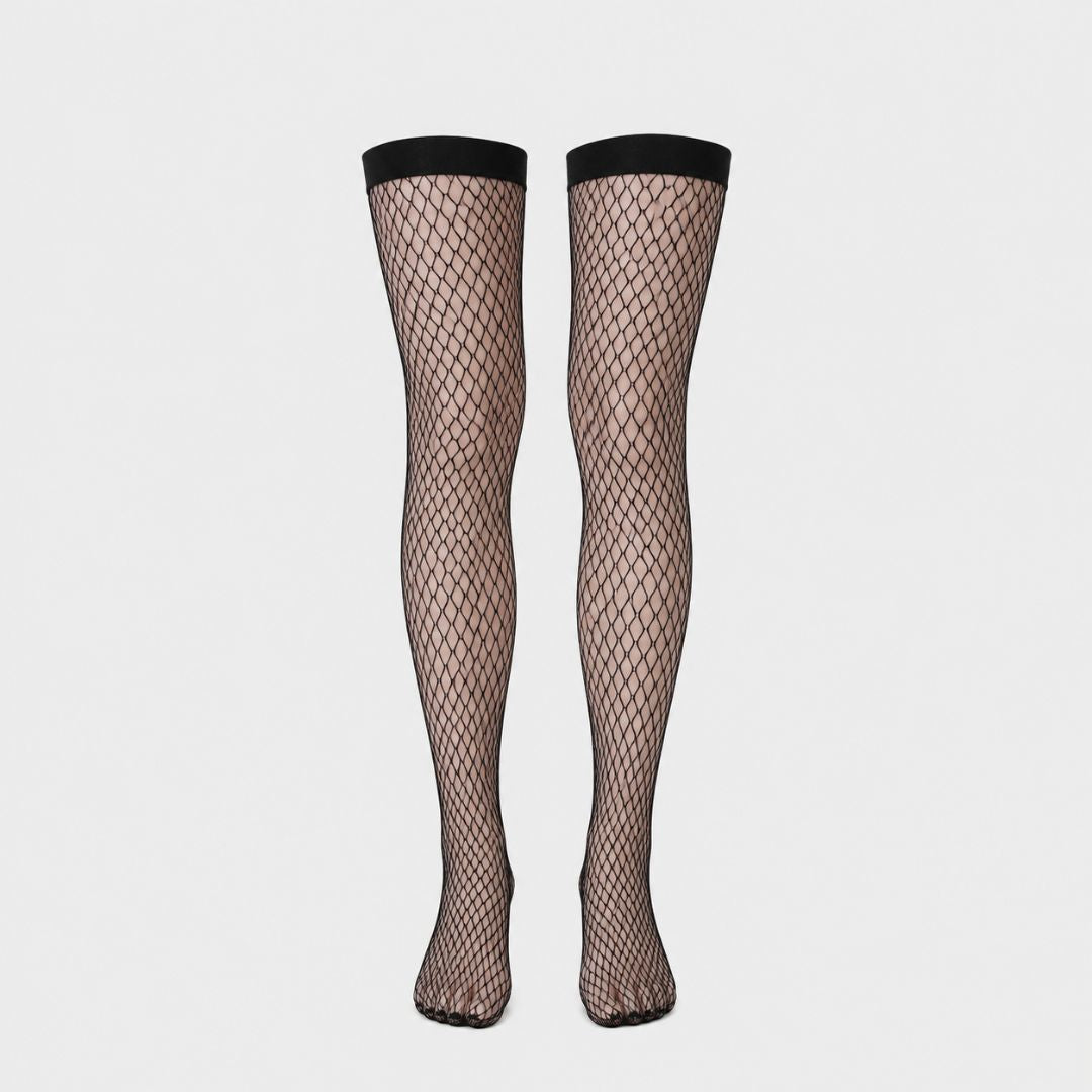 Midnight Mesh Thigh Highs