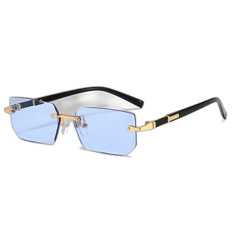 Squared Rimless Sunglasses